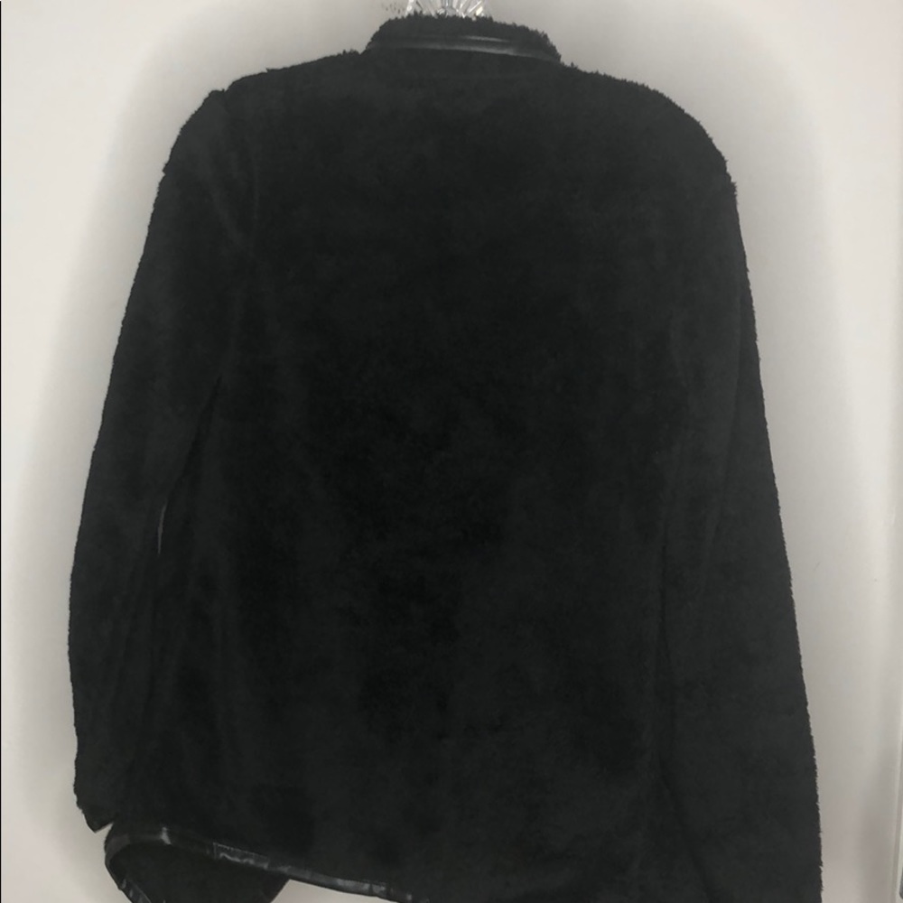 BLACK SHERPA CARDIGAN SWEATER - Picture 5 of 6